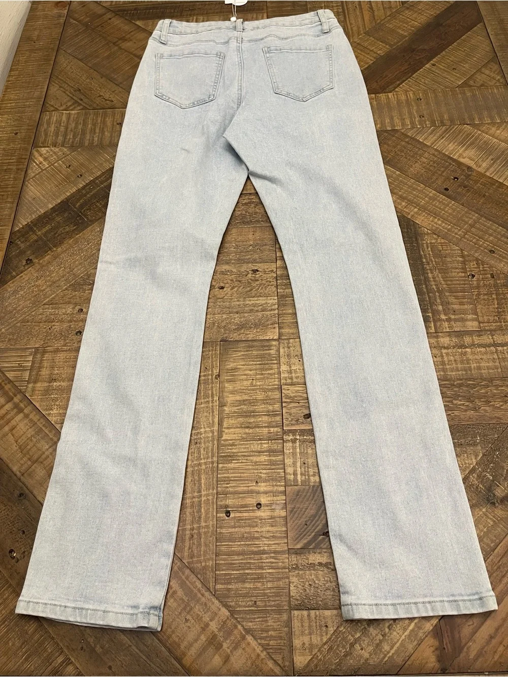 Mud Pie The Yorker Side-Slit Slim Straight Jeans Light Wash